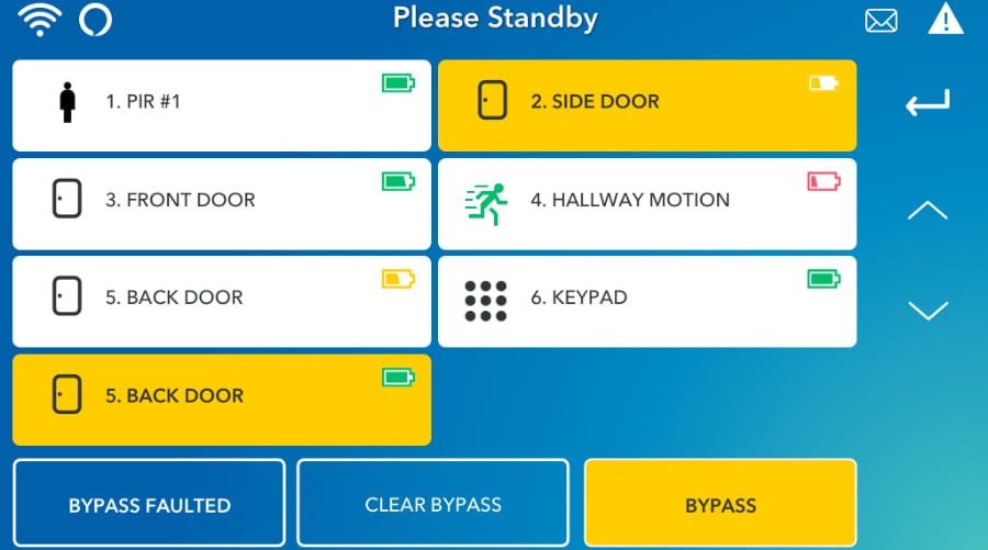 Manhattan security system command screen.